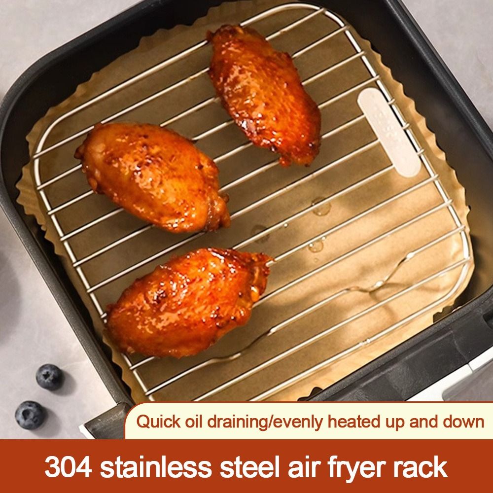 Kitchen Baking Rack - ラウンドスクエアクッキングラック足付き 304 ステンレス鋼エアフライヤーラック厚みのある冷却ラックホームキッチンオーブン蒸し器調理器