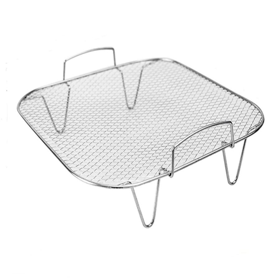 Kitchen Baking Rack - ステンレス製エアフライヤーグリル、正方形エアフライヤーベーキングラック、キッチン家庭用エアフライヤーベーキングネット、キッチン家電部品