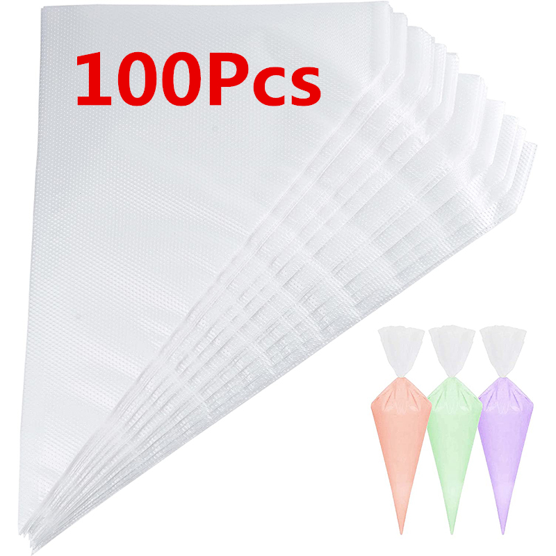 Piping Bag Disposable - Lmetjma-毎日のリボン用の使い捨て袋,サイズを変更するための赤と青,100個,Jt128