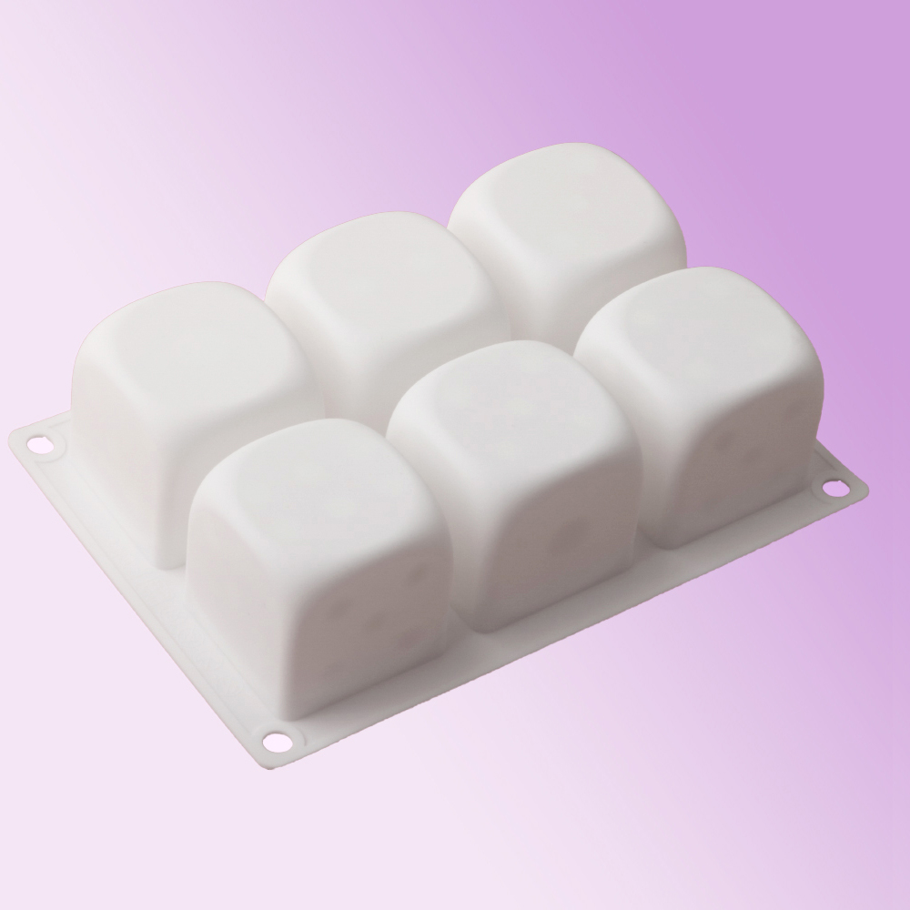 ムースケーキ用6セルシリコンモールド、ダイスデザイン用モール - Baking Kitchen Design のレビューと価格