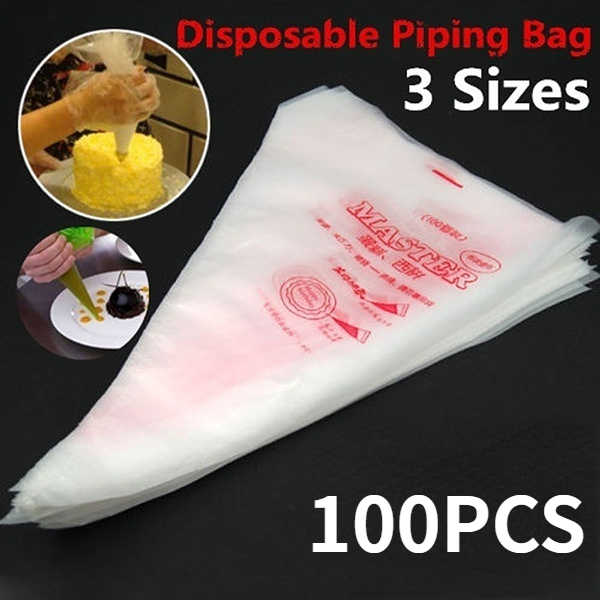 100 個使い捨て絞り袋アイシングフォンダンケーキクリーム絞 - Piping Bag Disposable のレビューと価格
