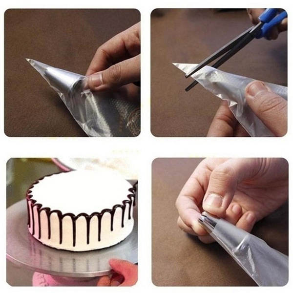 100 個使い捨て絞り袋アイシングフォンダンケーキクリーム絞 - Piping Bag Disposable のレビューと価格