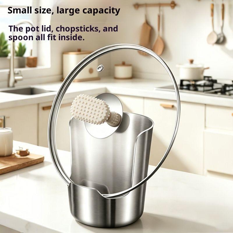 ステンレス製スプーンホルダーラック、蓋と調理器具ホルダー、多 - Kitchen Baking Rack のレビューと価格