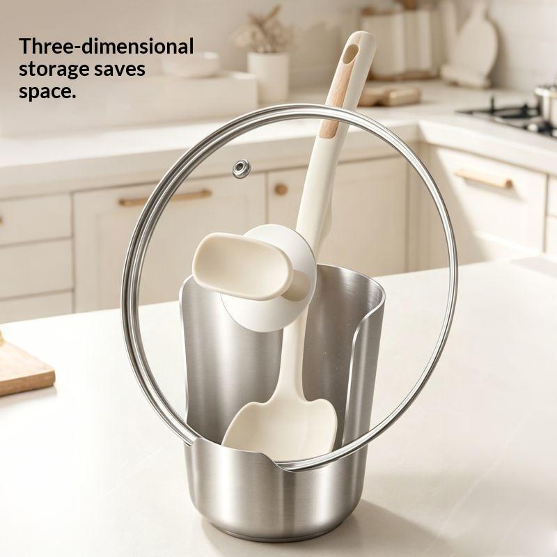 ステンレス製スプーンホルダーラック、蓋と調理器具ホルダー、多 - Kitchen Baking Rack のレビューと価格