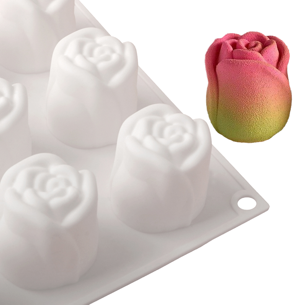 バレンタインデー 15穴 バラのつぼみデザイン シリコン ム - Baking Kitchen Design のレビューと価格