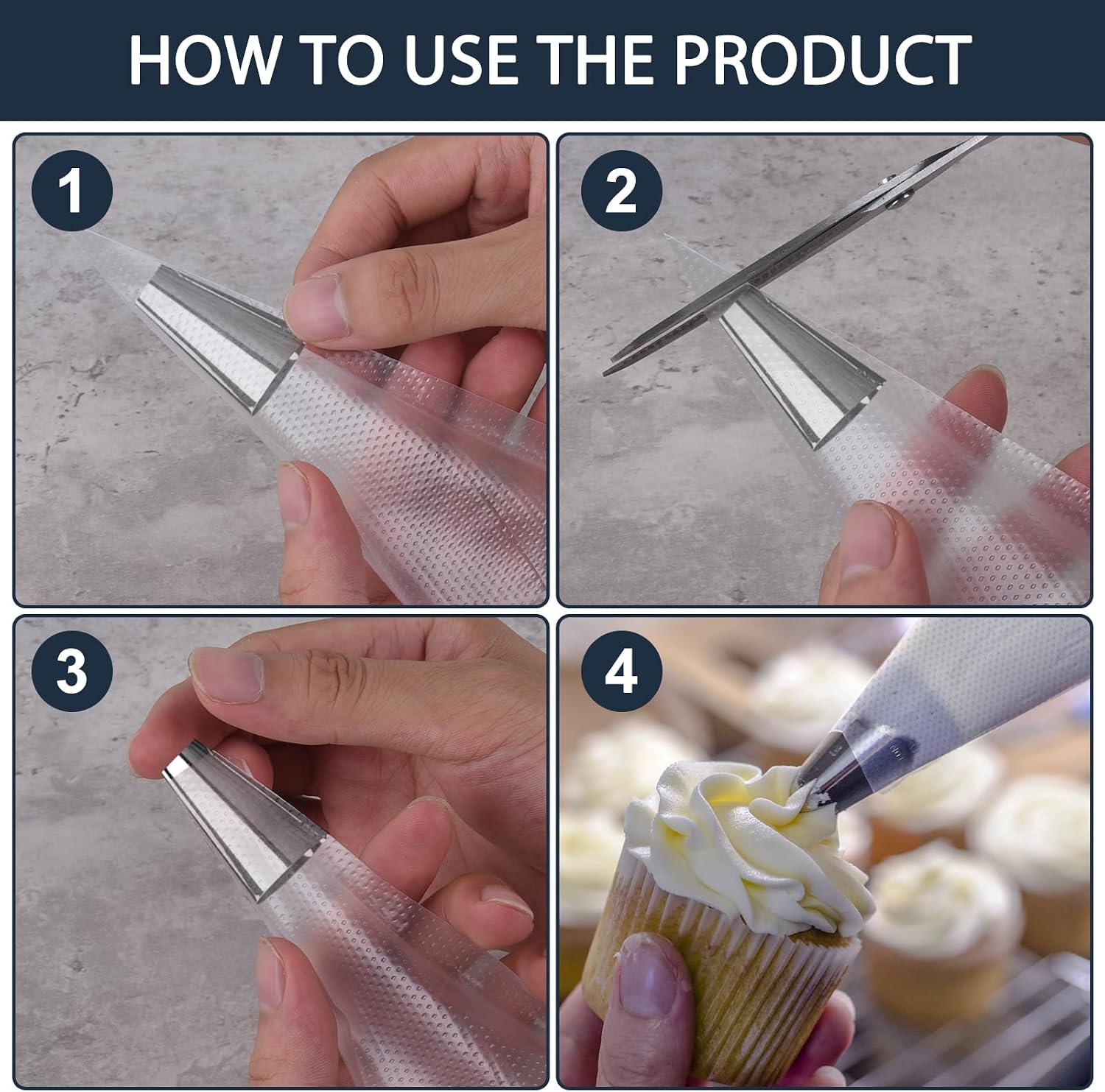 100個入り使い捨てペストリーデコレーションバッグ、食品に安 - Piping Bag Disposable のレビューと価格