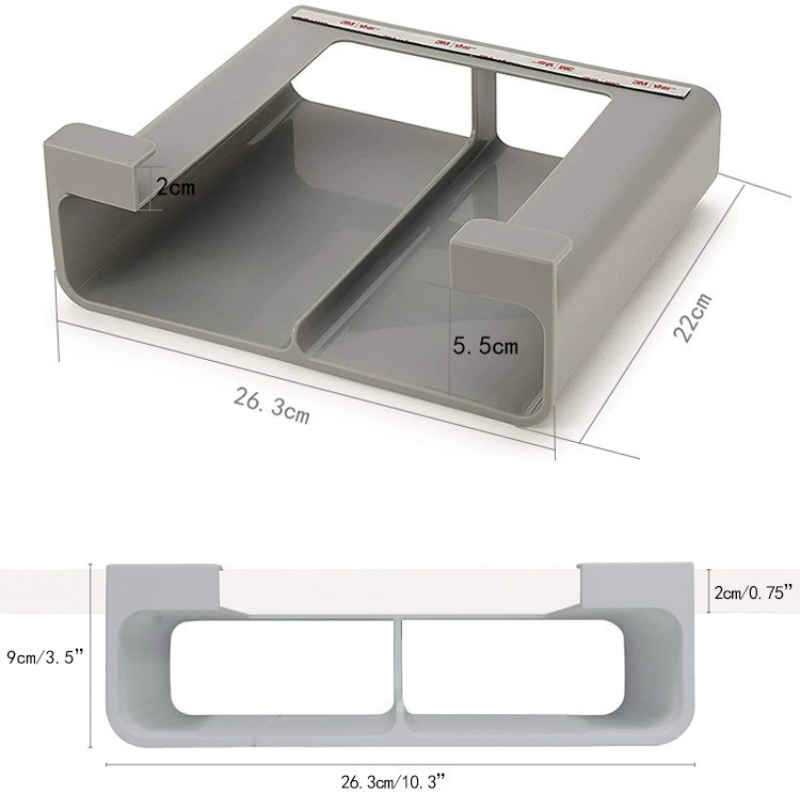 キッチン用プラスチック製吊り下げ収納ラック 壁掛け式 穴あけ - Kitchen Baking Rack のレビューと価格