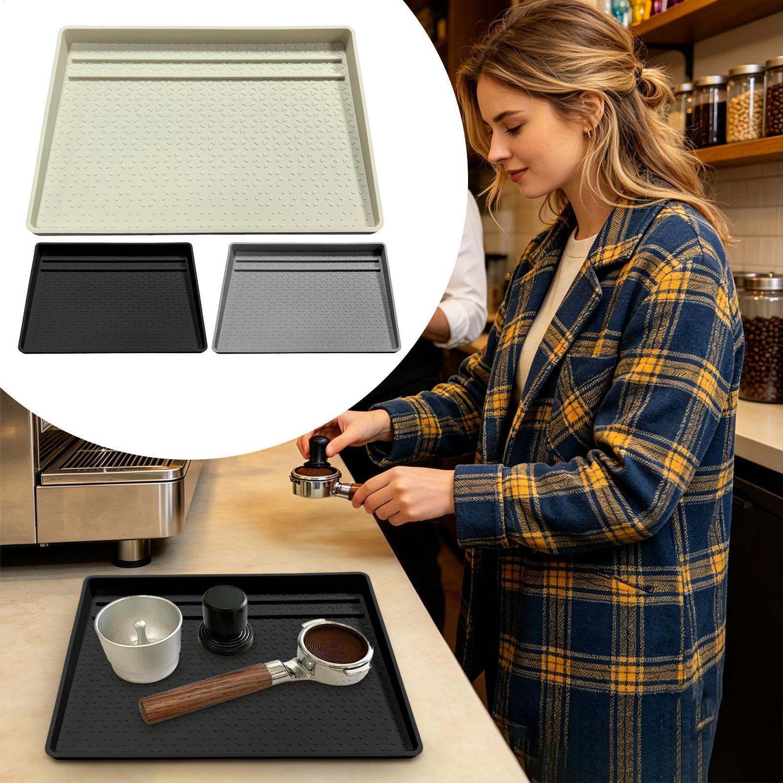 コーヒー粉キャッチャートレイ 耐熱シリコンマット コーヒータ - Kitchen Baking Station のレビューと価格