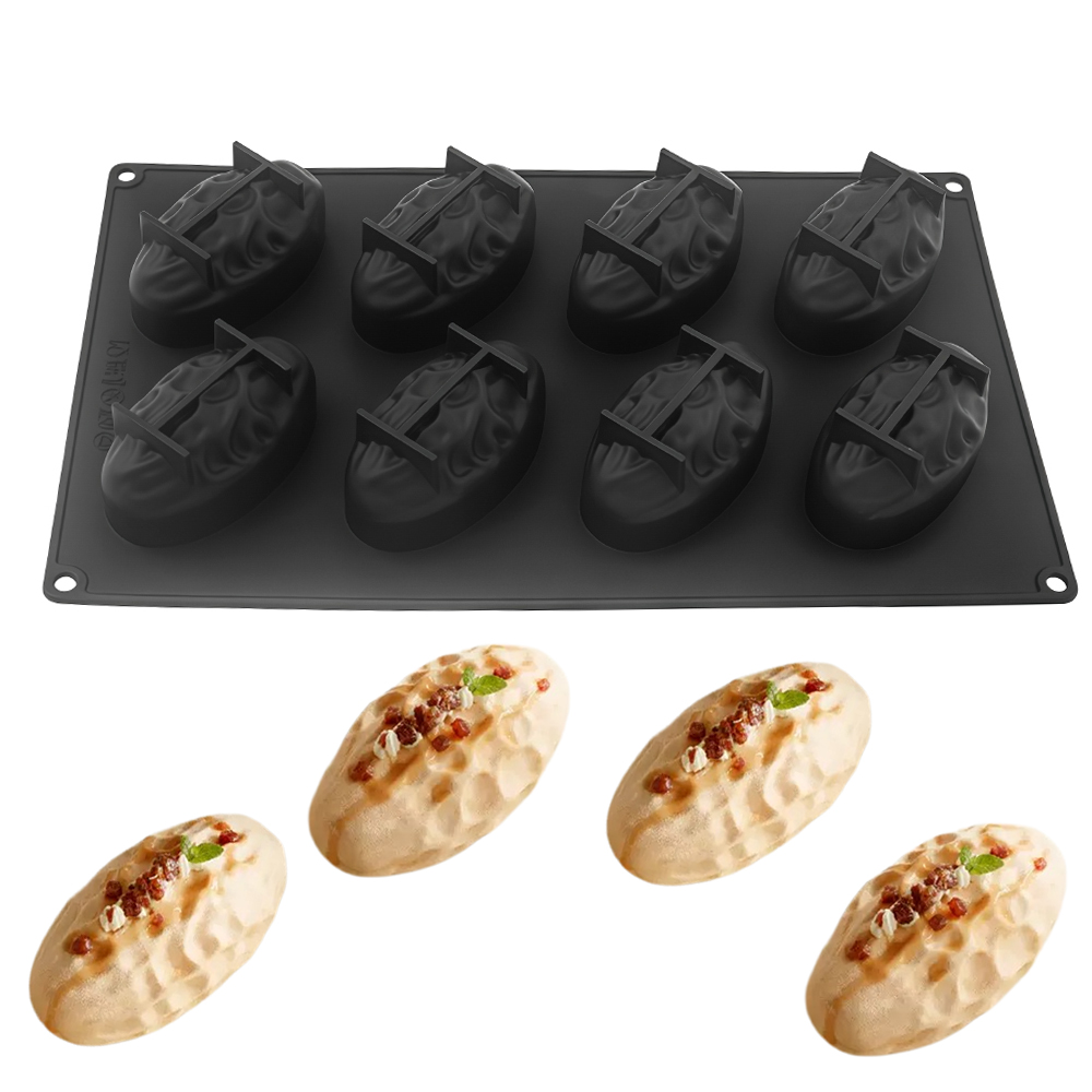 3または8セルのナツメヤシ型食品グレードシリコンムースケーキ - Baking Kitchen Design のレビューと価格