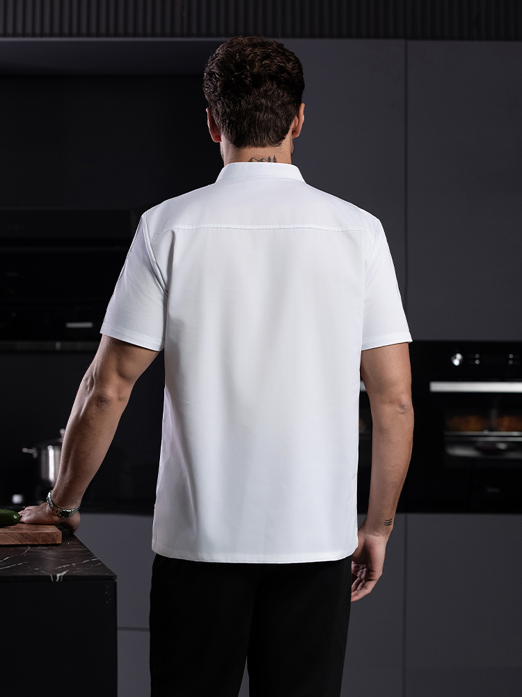 食品調理黒白シャツケータリングキッチンシェフコートベーカーペ - Kitchen Baker のレビューと価格