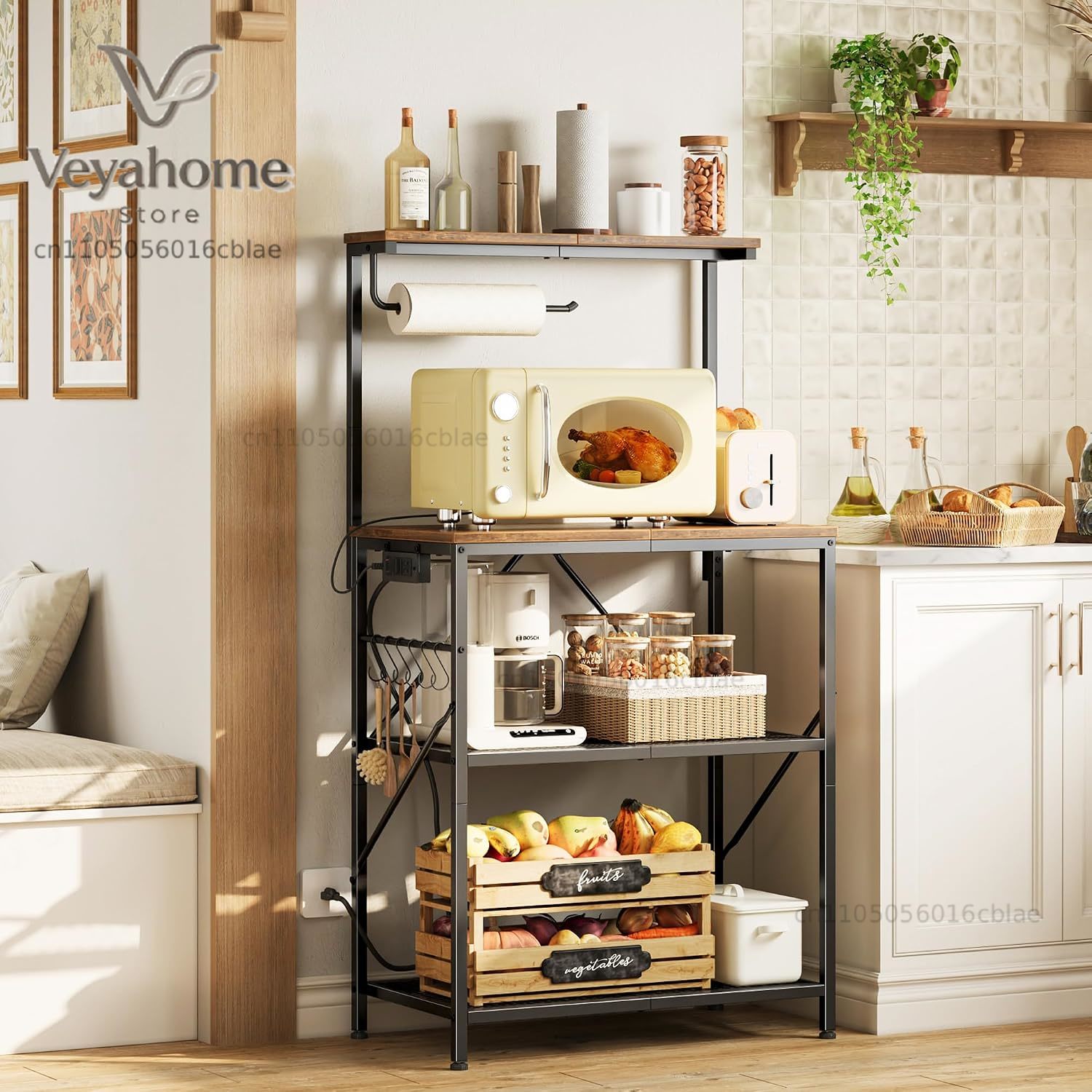 Huuger 4段ベーカーズラック、リバーシブル電源コンセン - Kitchen Baker のレビューと価格