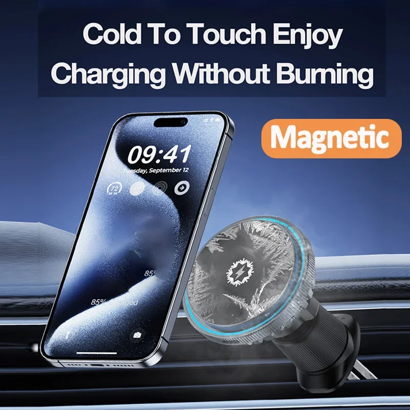 冷却機能付きマグネット式車載ワイヤレス充電器 エアコン吹き出 - Cooling Rack Wire のレビューと価格