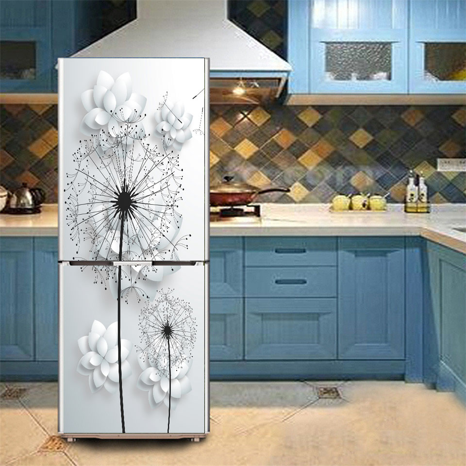 防水キッチン壁紙,3Dステッカー,ドア,冷蔵庫カバー,家具の - Kitchen Baking Cabinet のレビューと価格