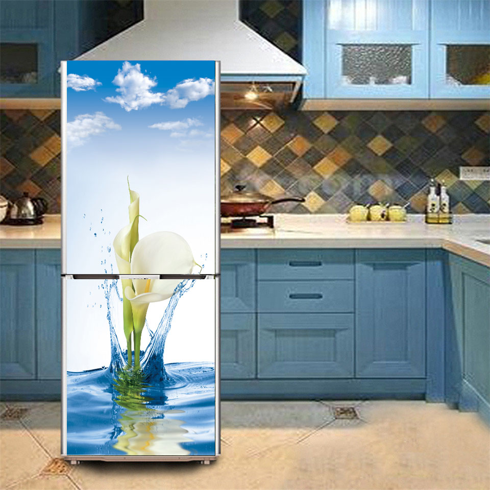 防水キッチン壁紙,3Dステッカー,ドア,冷蔵庫カバー,家具の - Kitchen Baking Cabinet のレビューと価格
