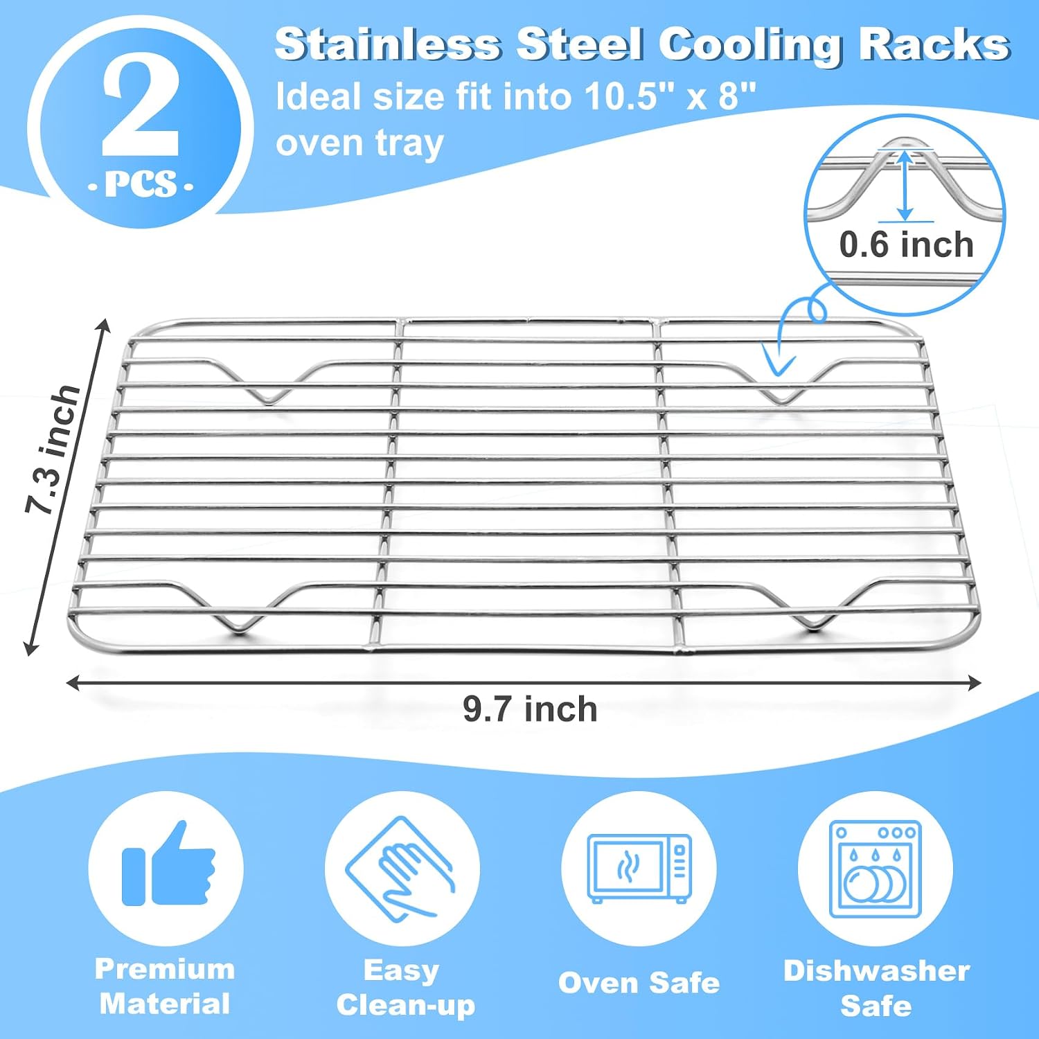 P&P CHEF 9.7フィート x 7.3フィート 冷却ベ - Cooling Rack Wire のレビューと価格